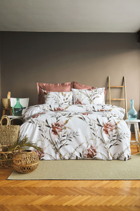 Постільна білизна "Fiji", рожевий/білий