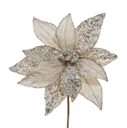 Квітка "Пуансетія" h-35, колір золото