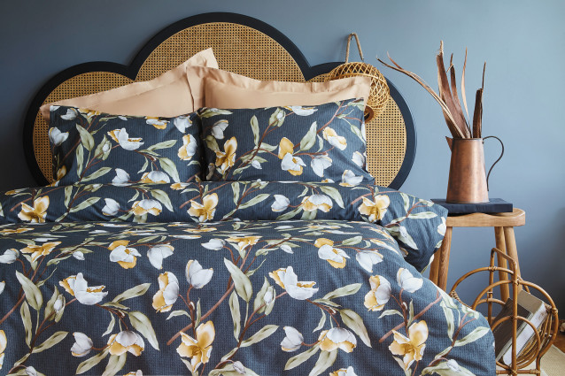 Постільна білизна "Gambare", синій/бежевий