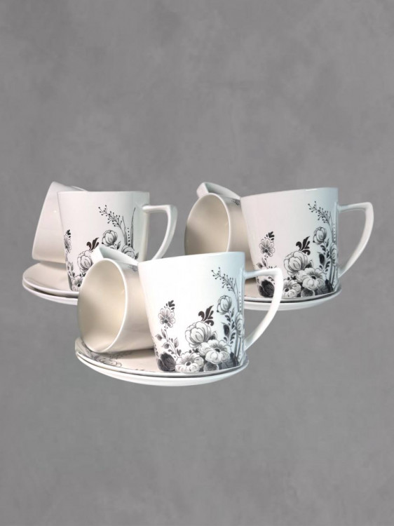 Чайний сервіз "Розквіт" 12 предметів, 6 персон