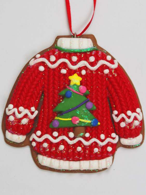 Підвіска Светр з ялинкою, h-9см,