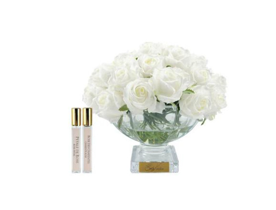 Парфумований букет "White Rose” колір золото