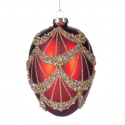 Підвіска "Яйце Фаберже" h-12, червоно золотий