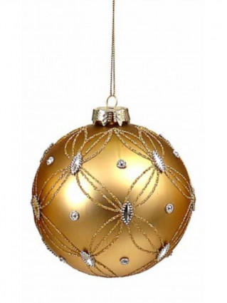 Куля З діамантами, d-10см, золота