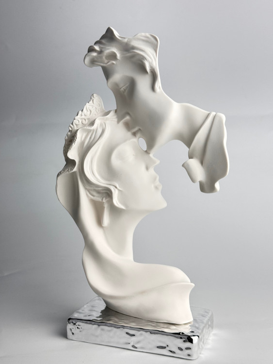 Статуетка "Закохані" h-14, колір срібло