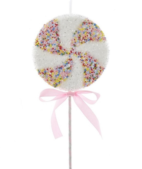 Декор "Льодяник" h-43, рожева