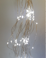 Гірлянда 600 LED холодний білий, 20 метал.ниток, 3м+3м, адаптер