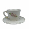 Чашка із блюдцем Квіти 16х8 см