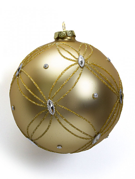 Куля З діамантами, d-12см, золота