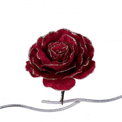 Прищіпка "Бургундська троянда" d-16, бордо