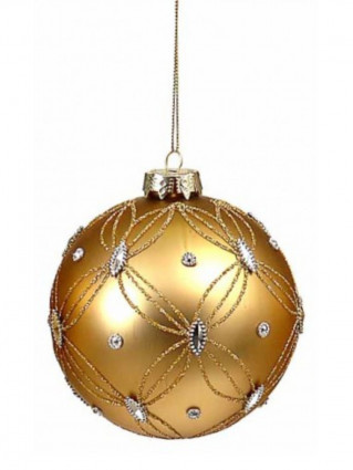 Куля З діамантами, d-8 см, золота