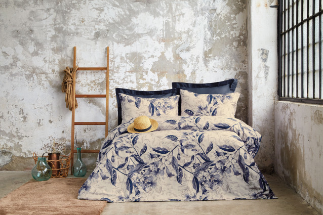 Постільна білизна "Rutha", синій/білий