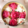 Парфумований букет “Rose Magenta & Blush” колір срібло