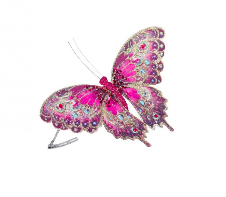 Прищіпка "Метелик" b-27, рожева