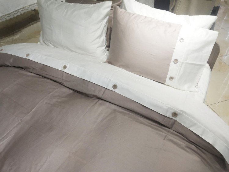 Набір постільної білизни Mersi євро, кремовий