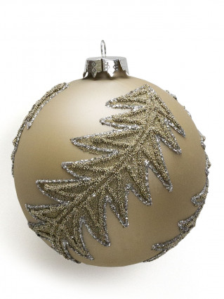 Куля З листочками, d-12см, золота