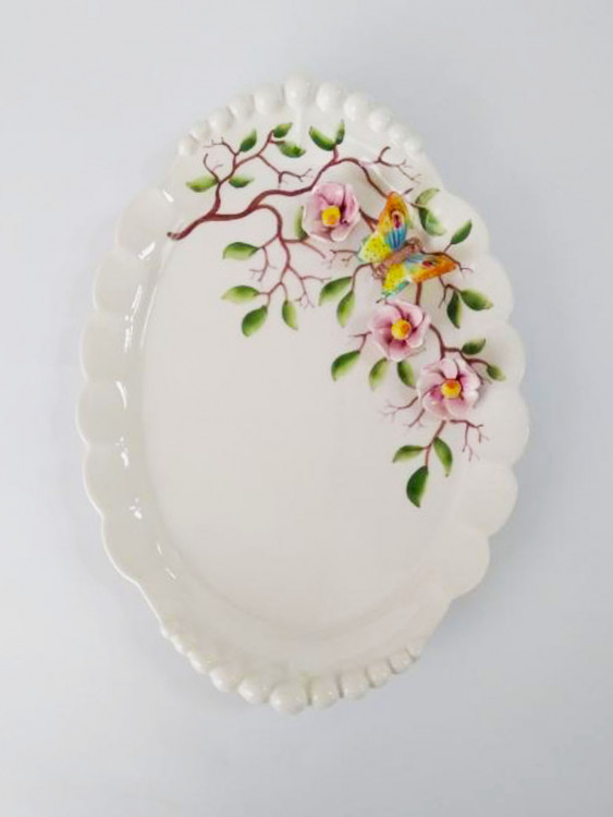 Страва Метелик з квітами, кругле