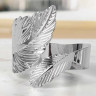 Кільце для серветок "Leave" колір срібло