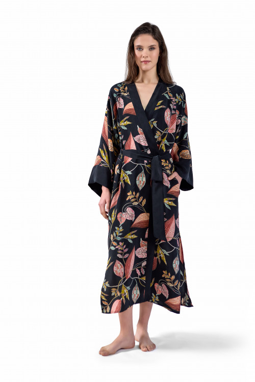 Халат "Jungle Kimono" чорний
