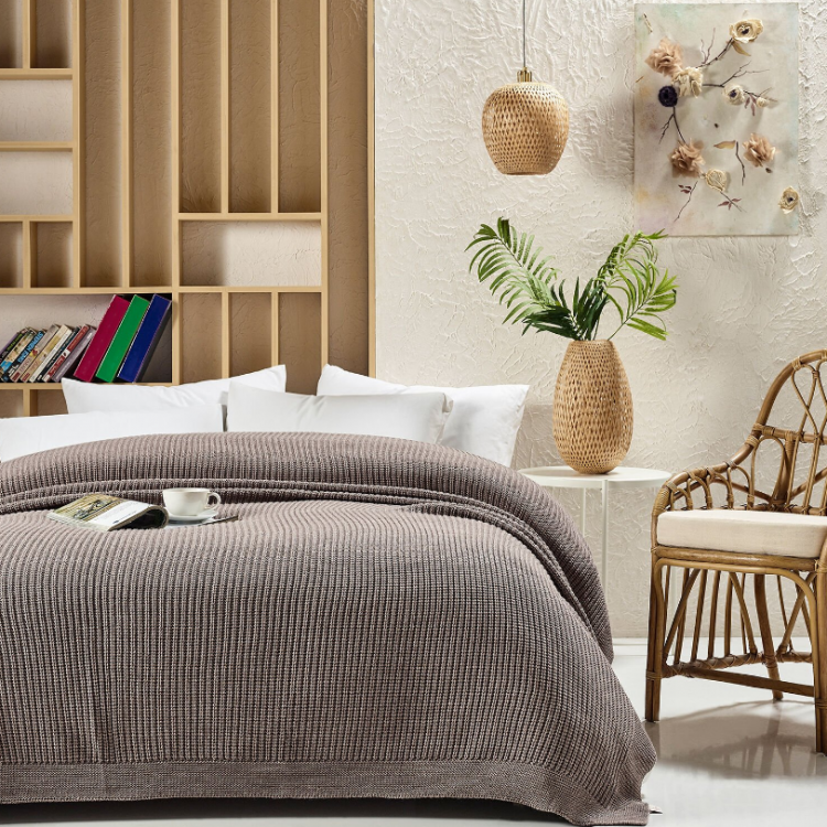 Плед "Karl", 220х240см кавовий