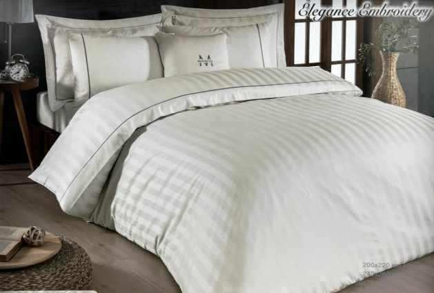Постільна білизна "Elegance Embrodery", біла