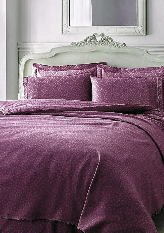 Постельное белье "Punto", евро, фиолетовое