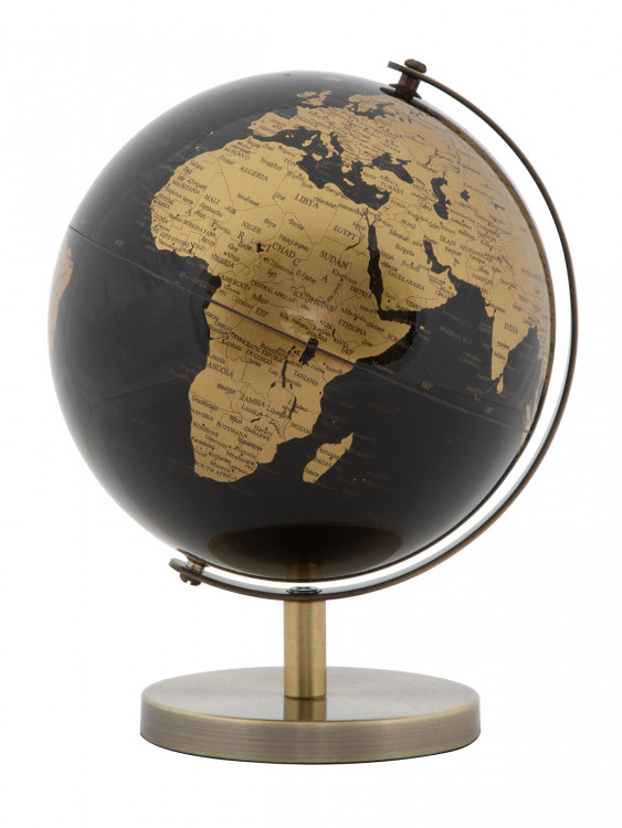 Глобус чорний на бронзовій підставці d-13 h-17