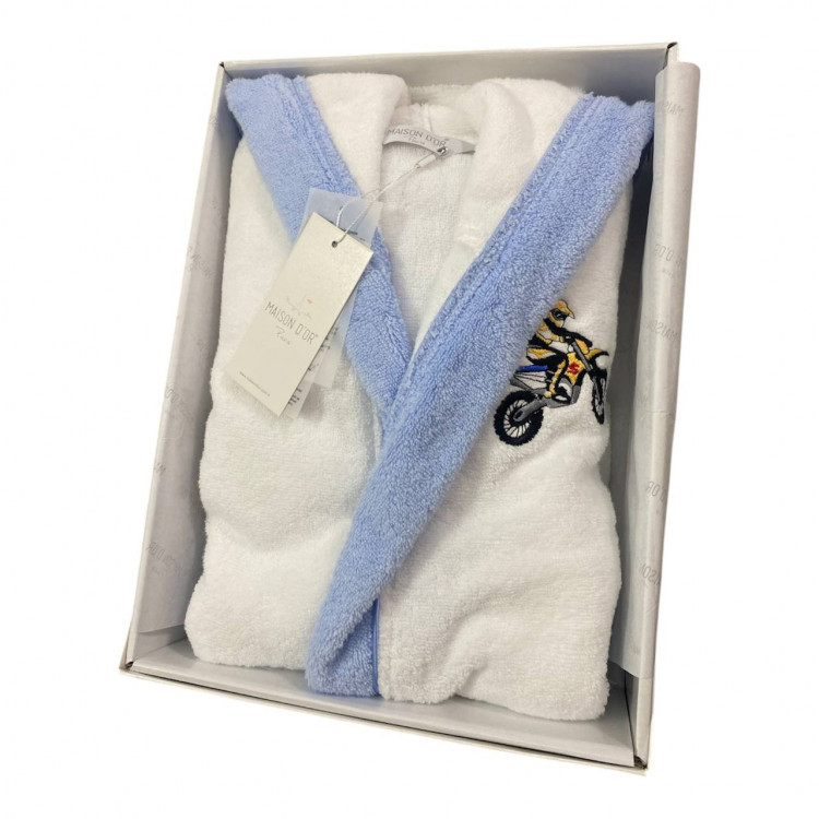 Халат дитячий "Star" біло/блакитний