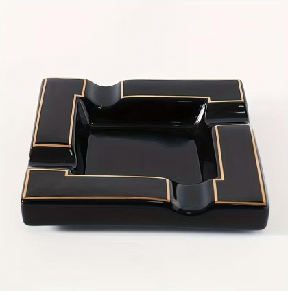 Попільничка "Стиль", колір золото/чорний