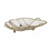 Блюд для интерьера "Лист" 40х26,5см золотой