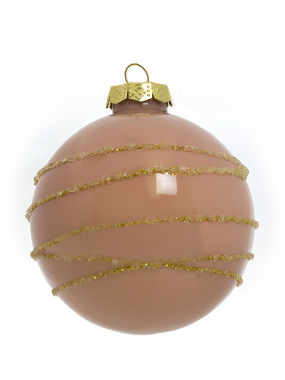 Куля Зі смужками, d-8см, персиковий