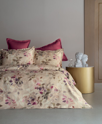 Постільна білизна "Marcella" бежевий/фуксія