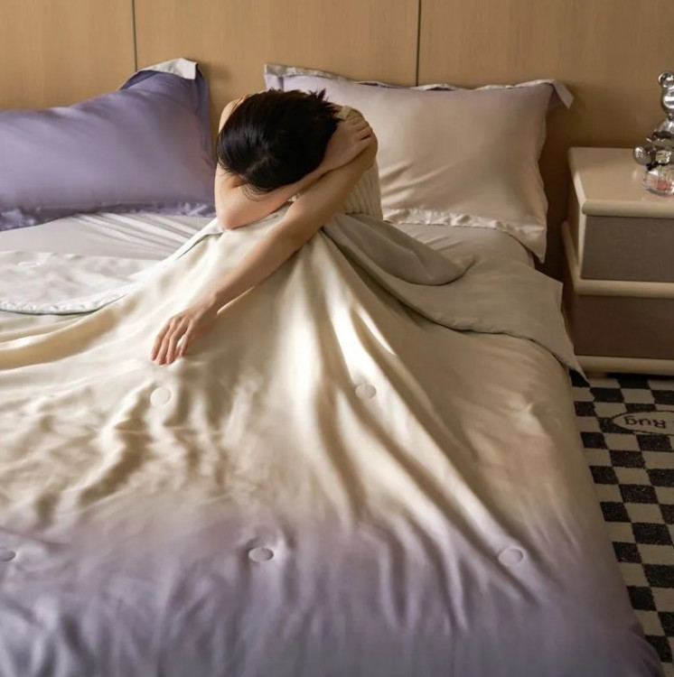 Постільна білизна з ковдрою "Ambre Lilac", ліловий