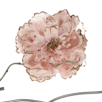 Прищіпка "Півонія" d-19, рожева