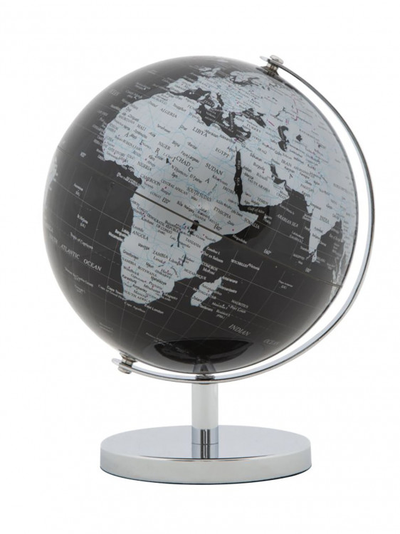 Глобус чорний на сріблястій підставці d-13 h-17
