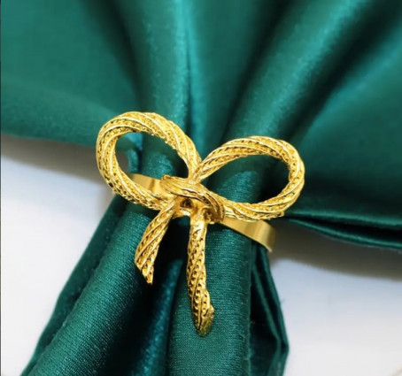 Кільце для серветок "Bows" d-4, колір золото