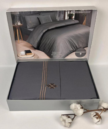 Постільна білизна "Maison Deluxe", антрацит