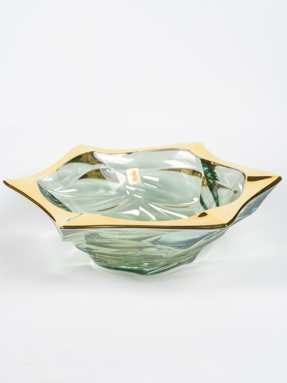 Фруктовница Wave, d-33см, зелено-золота