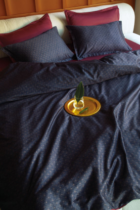 Постільна білизна "Ralph 300TC", бордово/синя