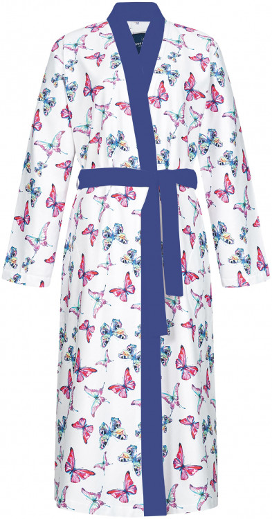 Халат жіночий "Farfalla", біло/фіолетовий