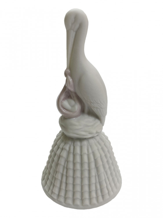 Статуетка-дзвіночок Лелека з дитиною, дівчинка, h-14см