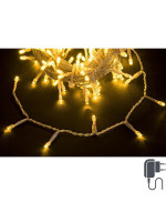 Гирлянда новогодняя Тёплый свет 300 LED теплый белый 14,95м+3м, адаптер прозрачный