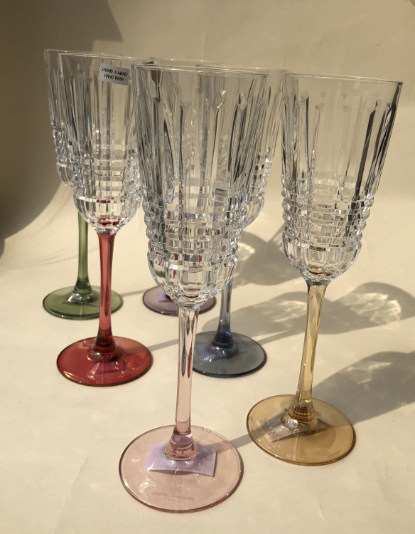 Набір келихів для шампанського Incontro різнокольорові