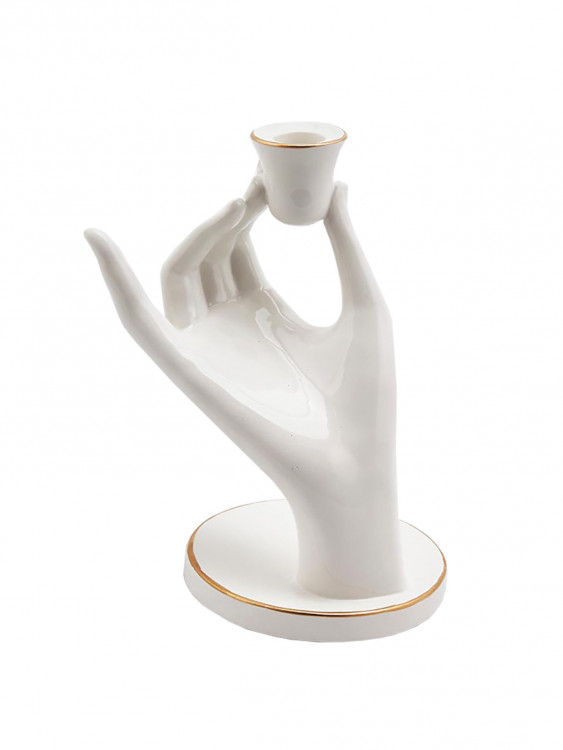 Підсвічник "Рука" h-20 (біла)