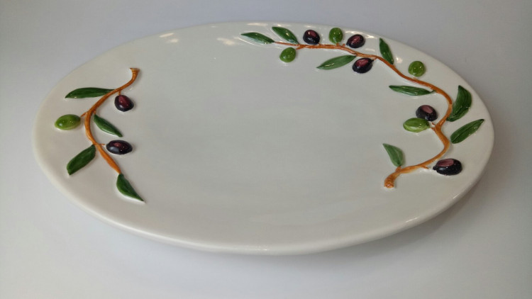 Блюдо овальне плоске "Оливка" 31*24