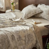 Постільна білизна з ковдрою "Trees", беж/сіра
