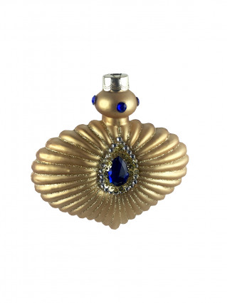 Игрушка новогодняя стеклянная Illuminat 10см цвет золотой