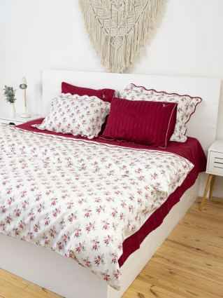 Набір постільної білизни Diana Roses євро, червоний
