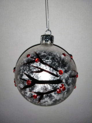 Куля "Зимова ягода" d-10, біла