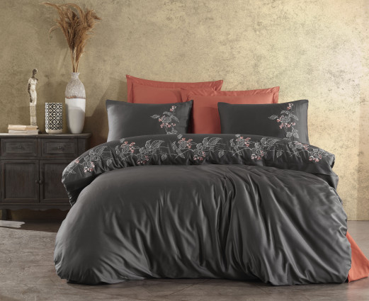 Постільна білизна "Efra", антрацит